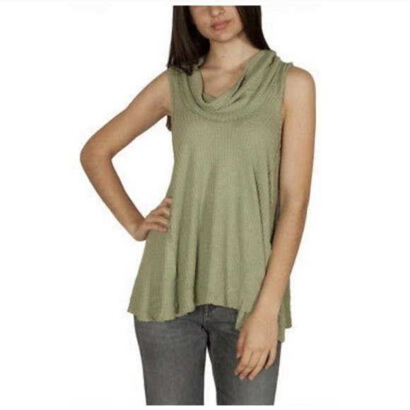 We The Free swing it thermal cowl neck sleeveless top women's size medium - Picture 1 of 10